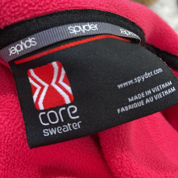 Spyder Core Pink Zip Front Fleece Knit Jacket - Picture 9 of 9